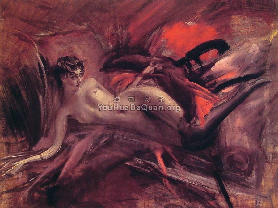 Reclining Nude - 乔瓦尼·波尔蒂尼